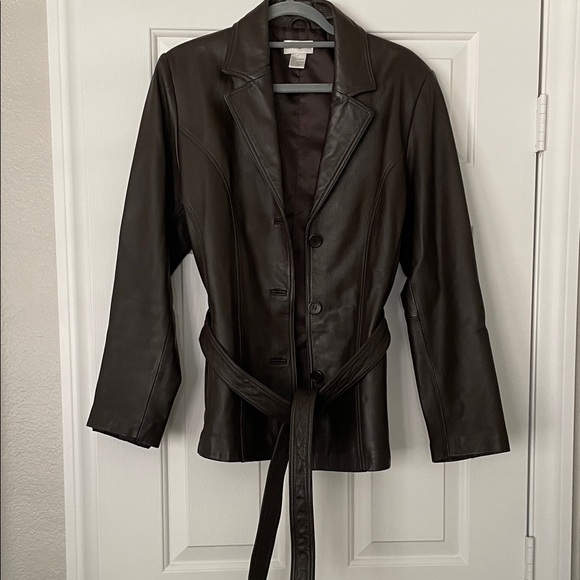 Preswick & Moore Jackets & Blazers - Preswick & Moore Chocolate Leather Jacket Vintage